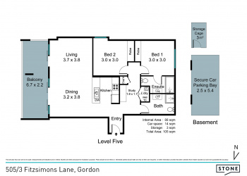 B505/3 Fitzsimons Lane Gordon, 2 Bedrooms Bedrooms, 1 Room Rooms,2 BathroomsBathrooms,公寓 Apartment,出售 For Sale,NSW,1386